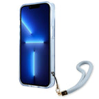 Guess skaidrus dėklas iPhone 13 mini – mėlynas