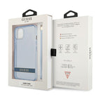 Guess skaidrus dėklas iPhone 13 mini – mėlynas