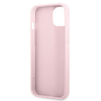 Guess Saffiano Strap dėklas iPhone 13 mini – violetinis