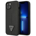 Guess Saffiano Triangle dėklas iPhone 13 mini – juodas