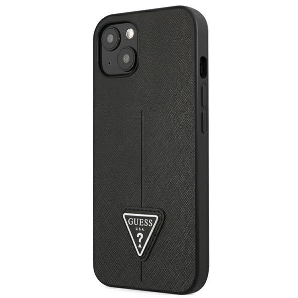 Guess Saffiano Triangle dėklas iPhone 13 mini – juodas
