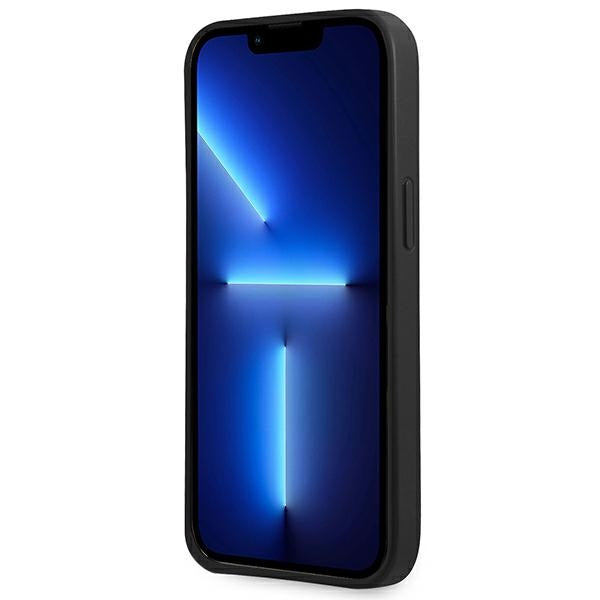 Guess Saffiano Triangle dėklas iPhone 13 mini – juodas