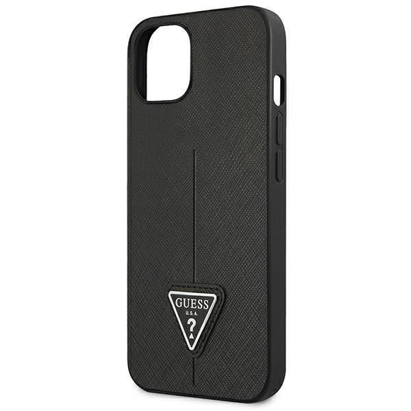 Guess Saffiano Triangle dėklas iPhone 13 mini – juodas