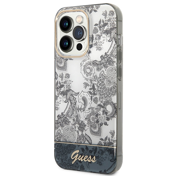 Guess Porcelain dėklas iPhone 14 Pro – pilkas