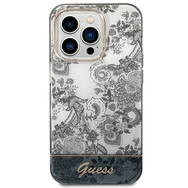 Guess Porcelain dėklas iPhone 14 Pro – pilkas
