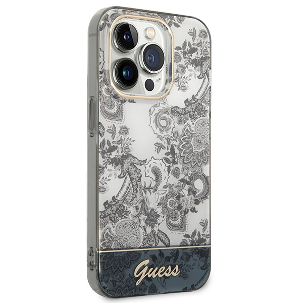 Guess Porcelain dėklas iPhone 14 Pro – pilkas