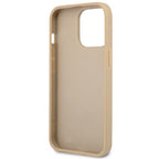 Guess dėklas iPhone 14 Pro – smėlio (Saffiano)