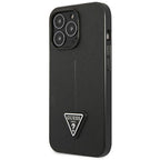 Guess dėklas iPhone 14 Pro – juodas Saffiano