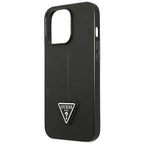 Guess dėklas iPhone 14 Pro – juodas Saffiano