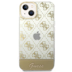 Guess 4G Pattern Script dėklas iPhone 14 Plus – auksinis