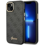 Guess dėklas iPhone 14 Plus – juodas, 4G Vintage