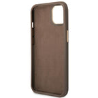 Guess 4G Vintage Gold Logo dėklas iPhone 14 Plus – rudas