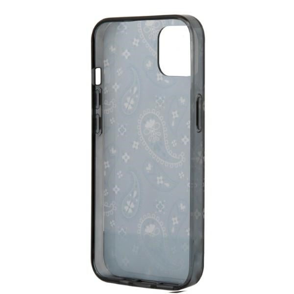 Guess dėklas iPhone 14 Plus – juodas, Paisley