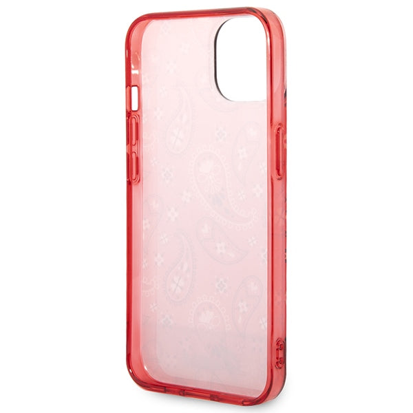 Guess dėklas iPhone 14 Plus – raudonas, Bandana Paisley