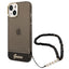 Guess skaidrus hardcase dėklas iPhone 14 Plus – juodas