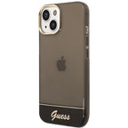 Guess skaidrus dėklas iPhone 14 Plus – juodas