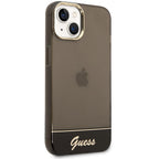 Guess skaidrus dėklas iPhone 14 Plus – juodas