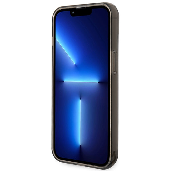 Guess skaidrus dėklas iPhone 14 Plus – juodas