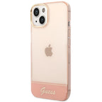 Guess skaidrus hardcase dėklas iPhone 14 Plus – rožinis -- iPhone 14 Plus