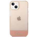 Guess skaidrus hardcase dėklas iPhone 14 Plus – rožinis -- iPhone 14 Plus