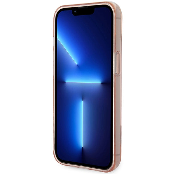 Guess skaidrus hardcase dėklas iPhone 14 Plus – rožinis -- iPhone 14 Plus