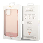 Guess skaidrus hardcase dėklas iPhone 14 Plus – rožinis -- iPhone 14 Plus