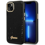 Guess GUHCP14MHGCRHK iPhone 14 Plus 6.7" juodas / juodas hardcase Croco Collection -- iPhone 14 Plus