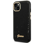 Guess GUHCP14MHGCRHK iPhone 14 Plus 6.7" juodas / juodas hardcase Croco Collection -- iPhone 14 Plus