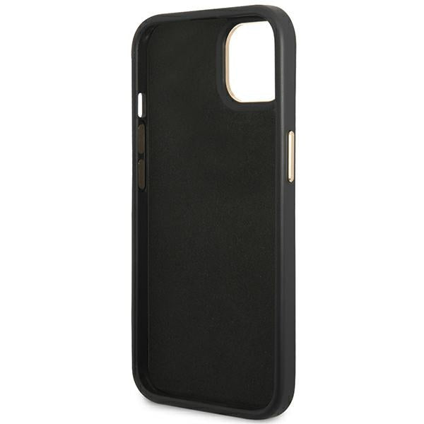Guess GUHCP14MHGCRHK iPhone 14 Plus 6.7" juodas / juodas hardcase Croco Collection -- iPhone 14 Plus