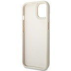Guess Croco dėklas iPhone 14 Plus – sidabrinis