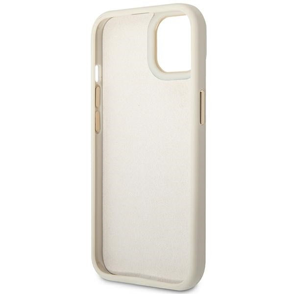 Guess Croco dėklas iPhone 14 Plus – sidabrinis
