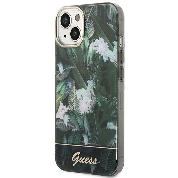 Guess Jungle dėklas iPhone 14 Plus – žalias -- iPhone 14 Plus