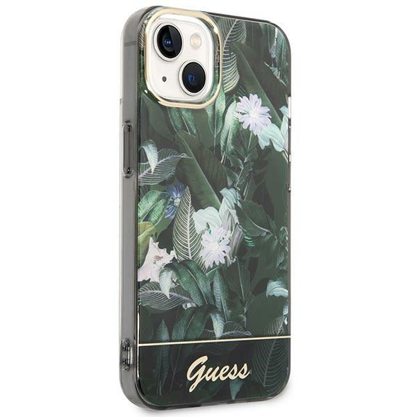 Guess Jungle dėklas iPhone 14 Plus – žalias -- iPhone 14 Plus