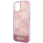 Guess Jungle dėklas iPhone 14 Plus – rožinis