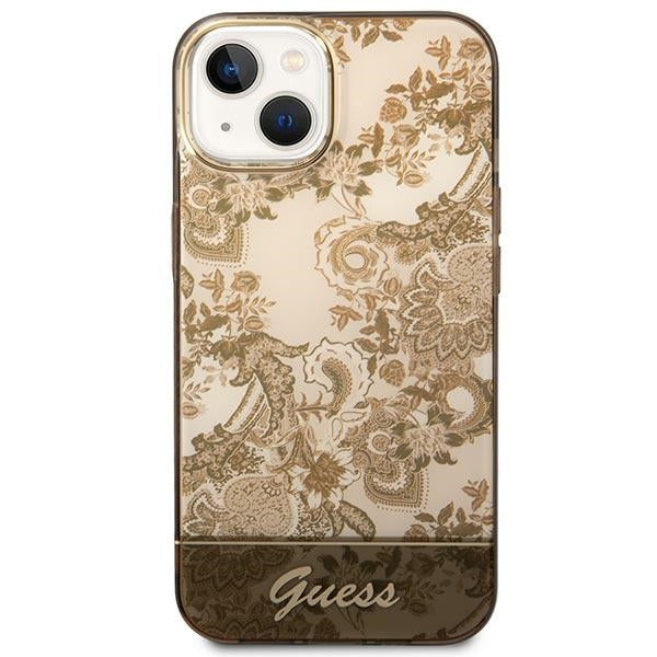 Guess dėklas iPhone 14 Plus – ochros, Porcelain -- iPhone 14 Plus