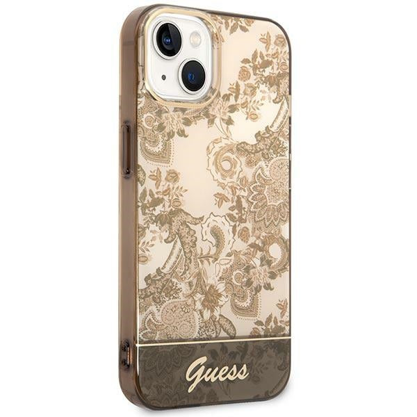 Guess dėklas iPhone 14 Plus – ochros, Porcelain -- iPhone 14 Plus