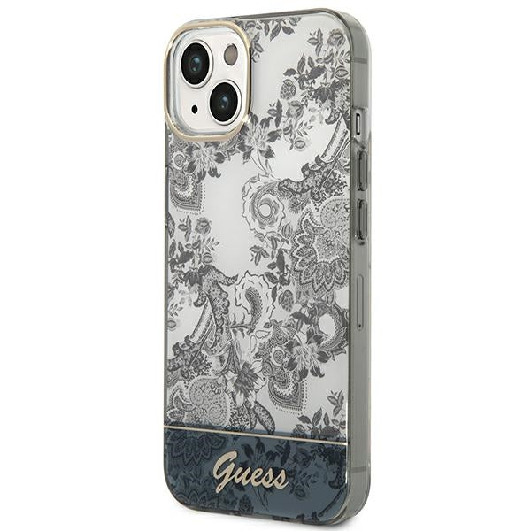 Guess Porceliano dėklas iPhone 14 Plus – pilkas