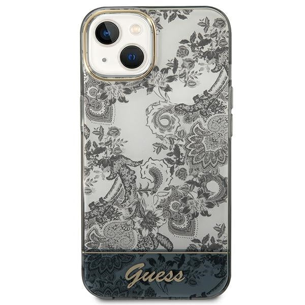 Guess Porceliano dėklas iPhone 14 Plus – pilkas