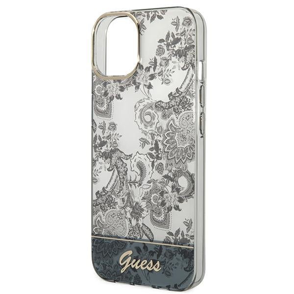 Guess Porceliano dėklas iPhone 14 Plus – pilkas