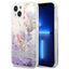 Guess dėklas iPhone 14 Plus – violetinis, blizgučiai -- iPhone 14 Plus