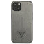 Guess Saffiano Triangle dėklas iPhone 14 Plus – sidabrinis