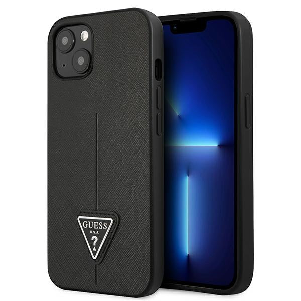 Guess Saffiano dėklas iPhone 14 Plus – juodas