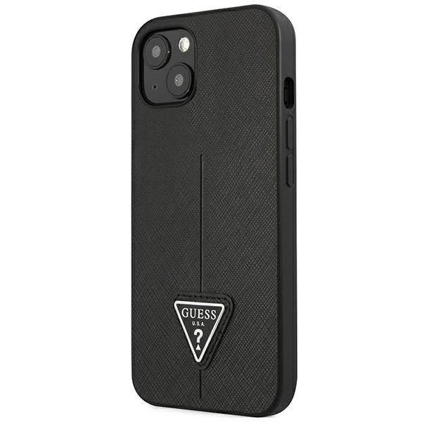 Guess Saffiano dėklas iPhone 14 Plus – juodas