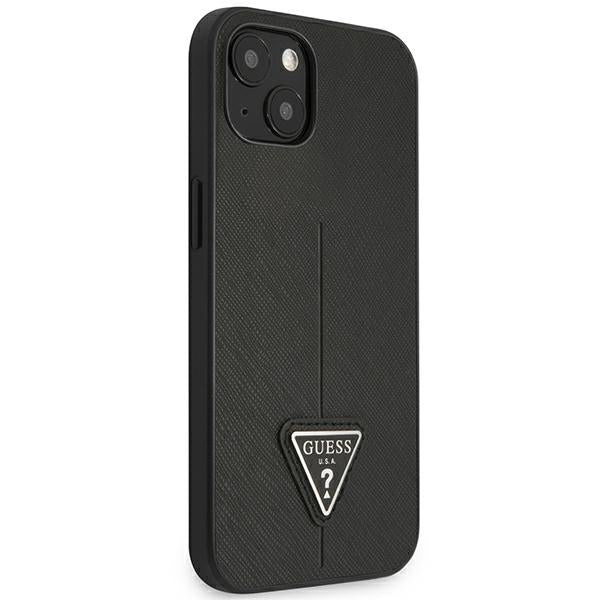 Guess Saffiano dėklas iPhone 14 Plus – juodas