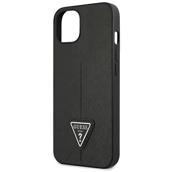 Guess Saffiano dėklas iPhone 14 Plus – juodas
