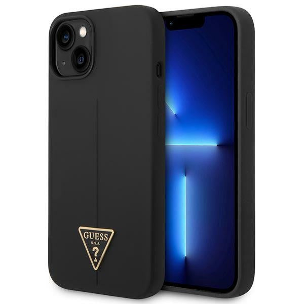 Guess silikoninis dėklas iPhone 14 Plus – juodas -- iPhone 14 Plus