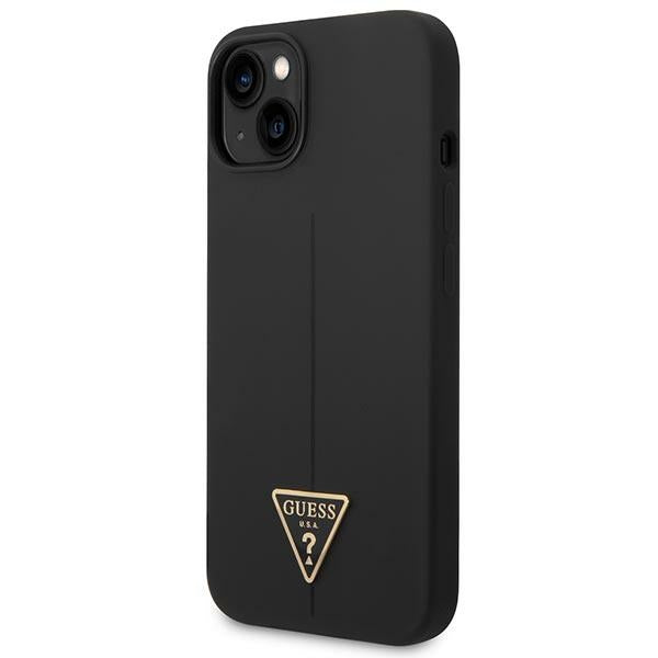 Guess silikoninis dėklas iPhone 14 Plus – juodas -- iPhone 14 Plus