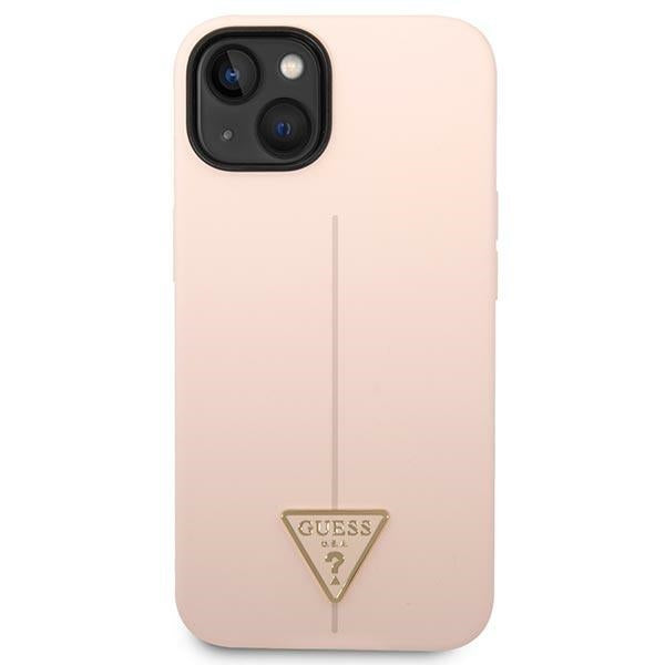 Guess silikoninis dėklas iPhone 14 Plus – rožinis -- iPhone 14 Plus