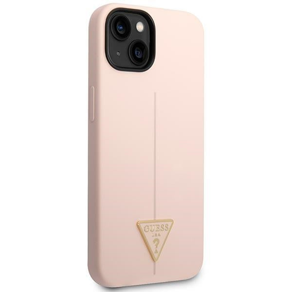 Guess silikoninis dėklas iPhone 14 Plus – rožinis -- iPhone 14 Plus