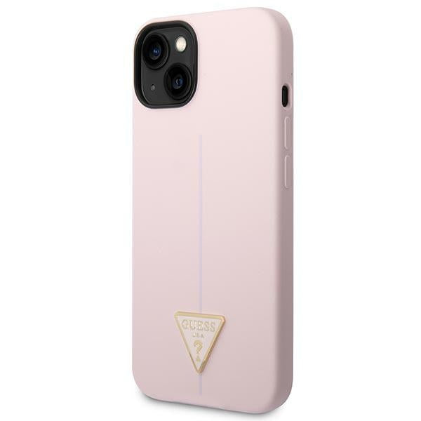 Guess silikoninis dėklas iPhone 14 Plus – violetinis
